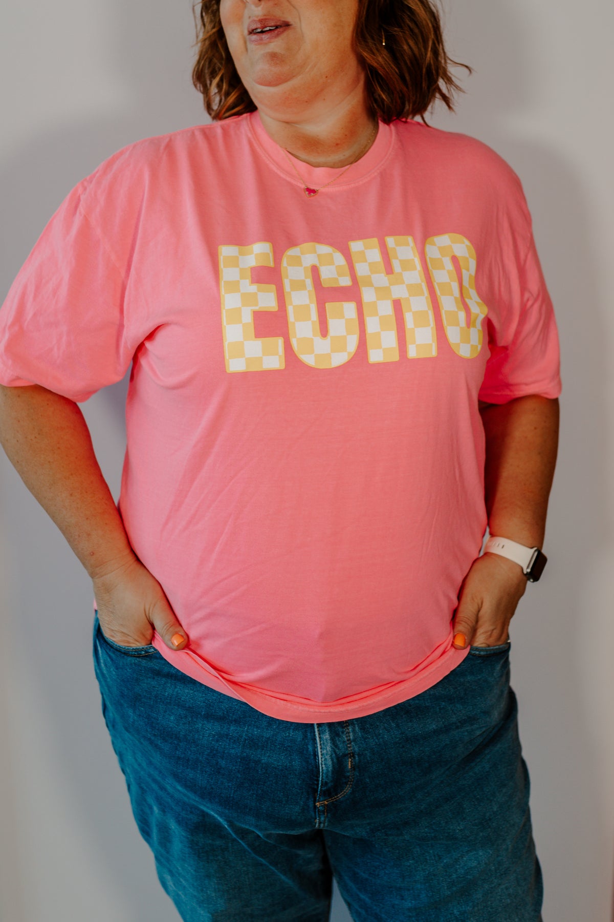 ECHO Tee - Neon Pink